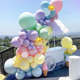83pc Pastel Balloons Garland Kit Different Sizes 5 10 12 18 Inch Pastel Rainbow Balloons for Baby Shower Wedding Decorations