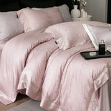 Popxstar  1000TC Egyptian Cotton Soft Silky Jacquard Embroidery Luxury Bedding Set Duvet Cover Flat/Fitted Bed Sheet Pillowcases 4Pcs