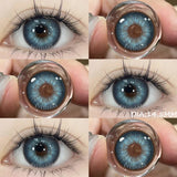 Popxstar  1 Pair 14.5MM Large Diameter Color Contact Lenses Big Eyes Black Contacts For Eyes Brown Lenses Cosmetic Contact Lenses