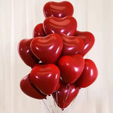 Popxstar 50/10pcs Red Heart Balloons Inflatable Latex Balloon for Valentine Day Wedding Party Anniversary Decoration Supplies Wholesale