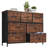 Popxstar Desser For Bedroom With 7 Fabric Drawers Organizer Storage Closet Chest Clothes For Living Room Display Cabinet Of Furniture