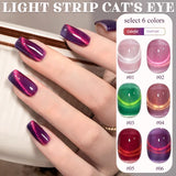 Autumn Winter Blue Black Red Glass Bead Crystal Cat Eye Gel Nail Polish New Whitening High Density Sparkling Nail