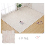 Popxstar Wood Pattern Flooring Square Puzzle Living Room Rug Waterproof and Non-slip Stitching Mat Baby Sports Play Mat Decorative Carpet