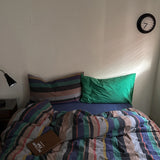 Popxstar  100% Cotton Soft Bedding Set Colour Duvet Cover with Pillow Case Bedclothes Bedspread Comforter Cover Sets with Pillowcases