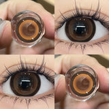 New 1 Pair Contact Lenses for Eyes with Degree 0~-8.00 Brown Pupils for Natural Fashion Korean High Quality Lenses