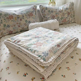 Popxstar  Pure Cotton Summer Cooling Duvet 1-Piece Lace Soybean Fiber Airable Cover
