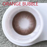 Popxstar 14.50mm Soft Contacts Lenses with Power for Eye Colors Dolly Eyewear Accessories линзы для глаз цветные Orange Bubble