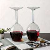 Popxstar  Creative Design Inverted Red Wine Inverted High Footed Red Wine Glass High Borosilicate Glass Cocktail Glass Creative Gift