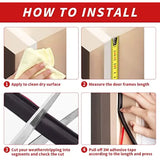 Popxstar 1pc Weather Stripping Door Seal, Window And Door Door Seal Strip, Soundproofing Self-Adhesive Backing D-Shape Door Weather Strip
