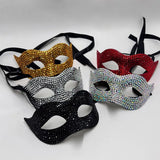 Shiny Acrylic Crystal Half Face Mask Luxury Design Full Jewelry Design Masquerade Mask Sexy Rhinestone Manual Masquerade