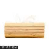 Popxstar  Bamboo Tissue Box Bedroom Paper Box Storage for Home Living Room Decoration Dining Room Coffee Table Simple Tissue Box