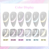 Popxstar  7ml Water Light Cat Magnetic Gel Nail Polish Colored Glass Bead Effect Transparent Soak Off UV Gel LED Nail Art Varnish