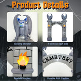 Popxstar 10FT Haunted Cemetery Halloween Inflatable Archway,Inflatable Halloween Arch, Blow Up Yard Decorations