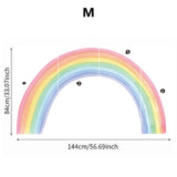 Popxstar  Large Rainbow Pastel Wall stickers Mural Nursery Kids Room Wall Decals Baby Shower Playroom Decorations Baby Boy Girl Gift