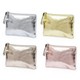 Popxstar PU Leather Zipper Storage Bag Multifunctional Outdoor Portable Coin Key Organizer Card Holder Silver Coin Purse Wallet Travel