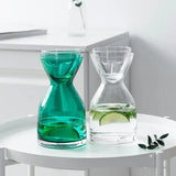 Popxstar  850ml Face Shaped Glass Water Bottle Set Creativity Abstract Kitchen Lemon Cold Water Kettle Beverage Juice Jug Set Home Decor