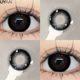 Popxstar 15mm Big Diameter Black Lenses 14.5mm Lenses  Colored Contact Lenses for Eyes Big Eye Lenses Natural Look Lenses
