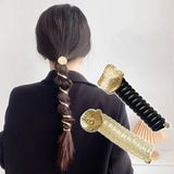 popxstar Creative Magic Hair Weaving Artifact Telephone Line Hair Band For Women Girls Elastic Rubber Band Tied Fashion Hair Accessories
