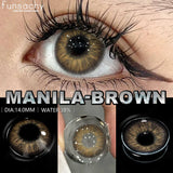 Popxstar  Cosmetics Color Contact Lenses 1pair Brown Color Lens Fashion Lenses Korean Lenses Grow Eye Big Eye Lens Gray Contacts