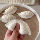 Dumpling-Shaped Squishy Toy Slow Rebound Stress Reliever Student Gift/Keychain Bag Pendant Dumplings Simulation Stress Relief