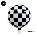 Popxstar  Racing Theme Party Decor Black and White Plaid Wheel Balloon Sport Car Traffic Light Balloon Kids Birthday Racing Party Supplies