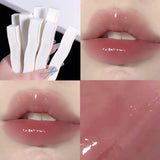 Popxstar Red Lip Tint Black White Tube Lipstick Light Watery Lip Glaze Soft Mist Lip Gloss Moisture Lipstick 1pcs Mirror Watery