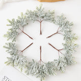 Popxstar 6PCS Artificial Plant Green Leaves Cactus for Home Christmas Decoration DIY Wreath Material Craft Wedding Banquet Accessories