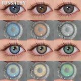 2pcs IKEREL Series Color Contact Lenses for Eyes Fashion Beautiful Lenses Eye Makeup Brown Color Lens Gray Pupil Yearly