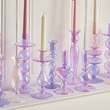 Popxstar 1pc Glass Vases Nordic Candlestick Wedding Decoration Christmas Decoration Candle Stick Holder Home Decor Flower Vase