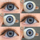 Popxstar  1 Pair Colorcon Eye Contact Lenses Natural Brown Gray Pupils for Eyes Cosmetics Yearly Blue Color Lens Green Softlens