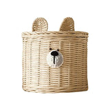 Popxstar  Handmade Rattan Weave Tissue Box Cute Little Bear Tissue Case Desktop Napkin Holder Roll Tissue Case A Living Room Decorations