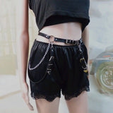 Popxstar Fashion Casual Ladies Hip Hop Rock Belt Ladies Dress Cummerbands Heart Punk Waistband Waist Chain