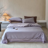 Popxstar High-end 65% Lyocell Fiber + 35% Cotton Bedding Set Queen Fresh Natural Plant Duvet Cover Set with Sheets Quilt Cover Pillowcase