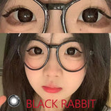 Popxstar 14.50mm Soft Contacts Lenses for Eye Color Change with Power Dolly Eyewear Accessories lentes de contacto Black Rabbit
