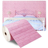 Popxstar 70cmx1/5/10m 3D Foam Self-Adhesive Wallpaper Waterproof Brick Wall Stickers Living Room Bedroom Wall Stickers Home Decoration
