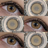 1Pair Fashion Color Contact Lenses Natural Brown Lenses Blue Contacts Grey Eyes Pupils Lens Yearly Colorful Eyes Lenses