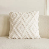 Popxstar  Solid color Shu cotton lint sofa throw pillow Modern simple living room sofa pillow Model room decorative bedside cushion