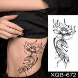 Popxstar Waterproof Temporary Tattoo Sticker Japanese Phoenix Flame Flash Tatto Feather Totem Body Art Arm Leg Waist Fake Tatoo Men Women