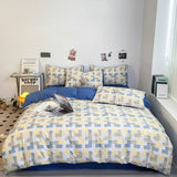 Popxstar Black and White Plaid Duvet Cover Set Full, Geometric Grid Bedding Set Soft Lattice Checkerd Comforter Cover with 2 Pillowcases