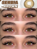 Popxstar  Big Diameter Black Lenses 14.5mm Lenses Colored Contact Lenses for Eyes Big Eye Lenses Natural Look Brown Lenses