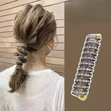 Popxstar 1/3Pcs Fashion Ponytail Elastic Hair Bands for Women Telephone Wire Hair Ties Scrunchies Hairbands Girls Hair Accessories
