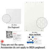 Popxstar DIY Pegboard Accessories Hanging Shelf Storage Hooks Wall Organizer No Punching Crafts Organization For Garage Kitchen Room