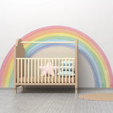 Popxstar  Large Rainbow Pastel Wall stickers Mural Nursery Kids Room Wall Decals Baby Shower Playroom Decorations Baby Boy Girl Gift