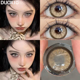 Popxstar  1Pair Color Contact Lenses With Myopia Brown Eyes Natural Colored Beauty Pupils for Natural Effect Eyes Graduated Lenses