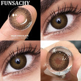 1 Pair AUDREY Contact Lenses for Eyes Colored  Softlens Beautiful Pupils Daily Wear Natural Brown Gray Lens Yearly Use
