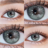 2Pieces Colored Contact Lenses Bueatiful Pupil Color Circle Lens Green Iris Prescription Yearly Natural Coloured Contacts