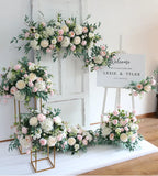 Popxstar Artificial Flowers For Wedding Decoration Party Stage Display Cornor Flowers Backdrop Home Festival Decor Floral Ball
