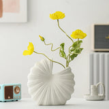 Popxstar  Ceramics Nordic Vase Flower Vase Bedroom Kitchen Tabletop Vase Modern Decorative Vase Ceramic Vase Home Ramadan Decoration Vase