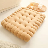 Popxstar Biscuit Shape Plush Cushion Soft Creative Pillow Chair Seat Pad Decorative Cookie Japanese Tatami Back Cushion Sofa Pillows