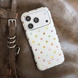 Popxstar  Luxury Colorful Polka Dot Glitter Glacial Pattern Phone Case for IPhone 17 Pro Max 16 14 15 Pro Max 13 Pro Blingbling Soft Cover